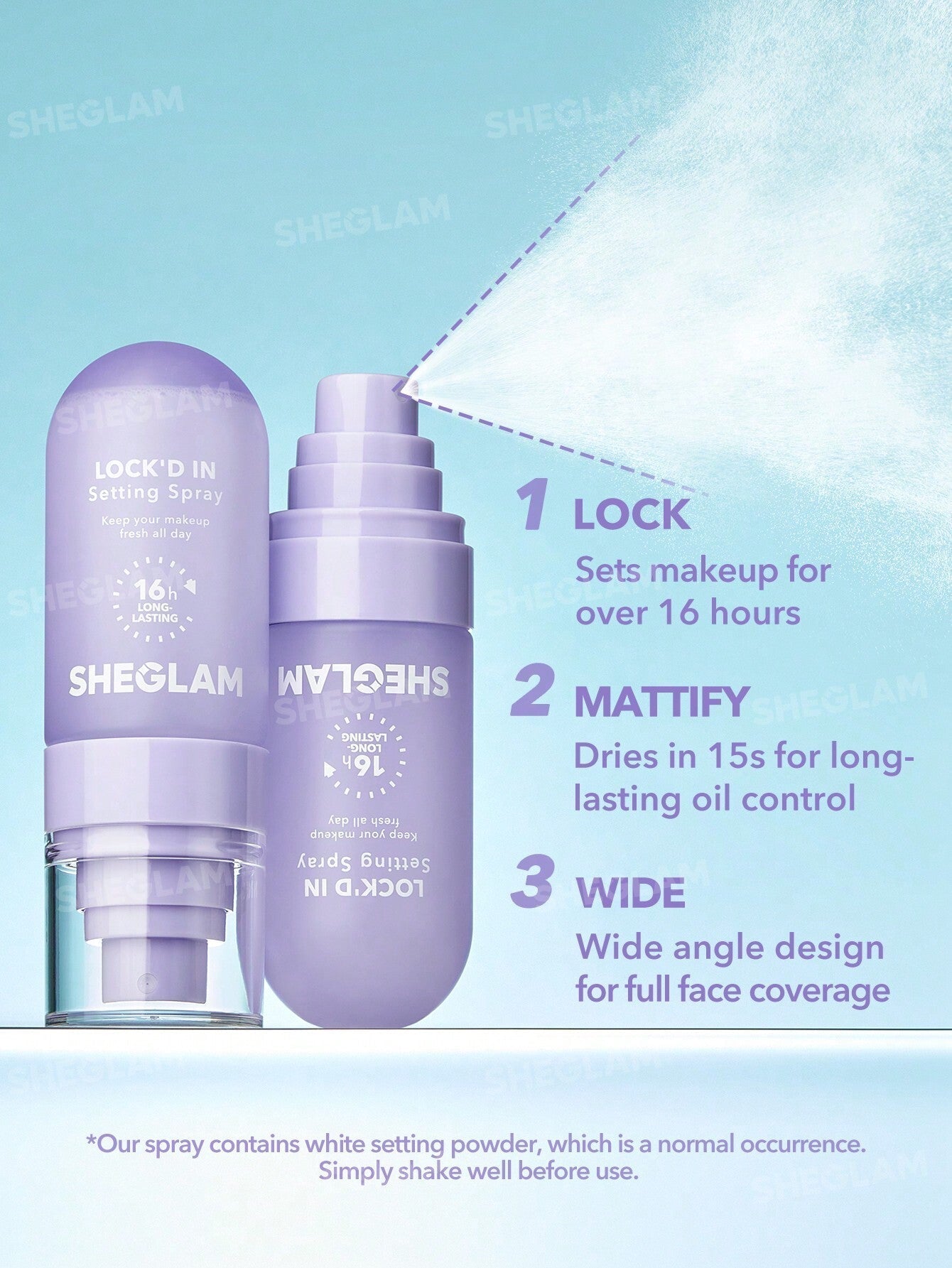 100% Original SHEGLAM  Lock'd In Setting Spray