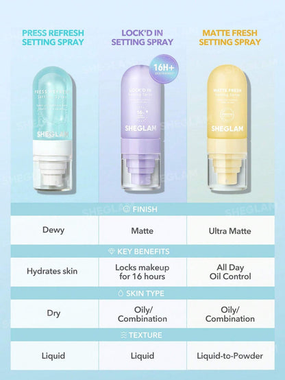 100% Original SHEGLAM  Lock'd In Setting Spray