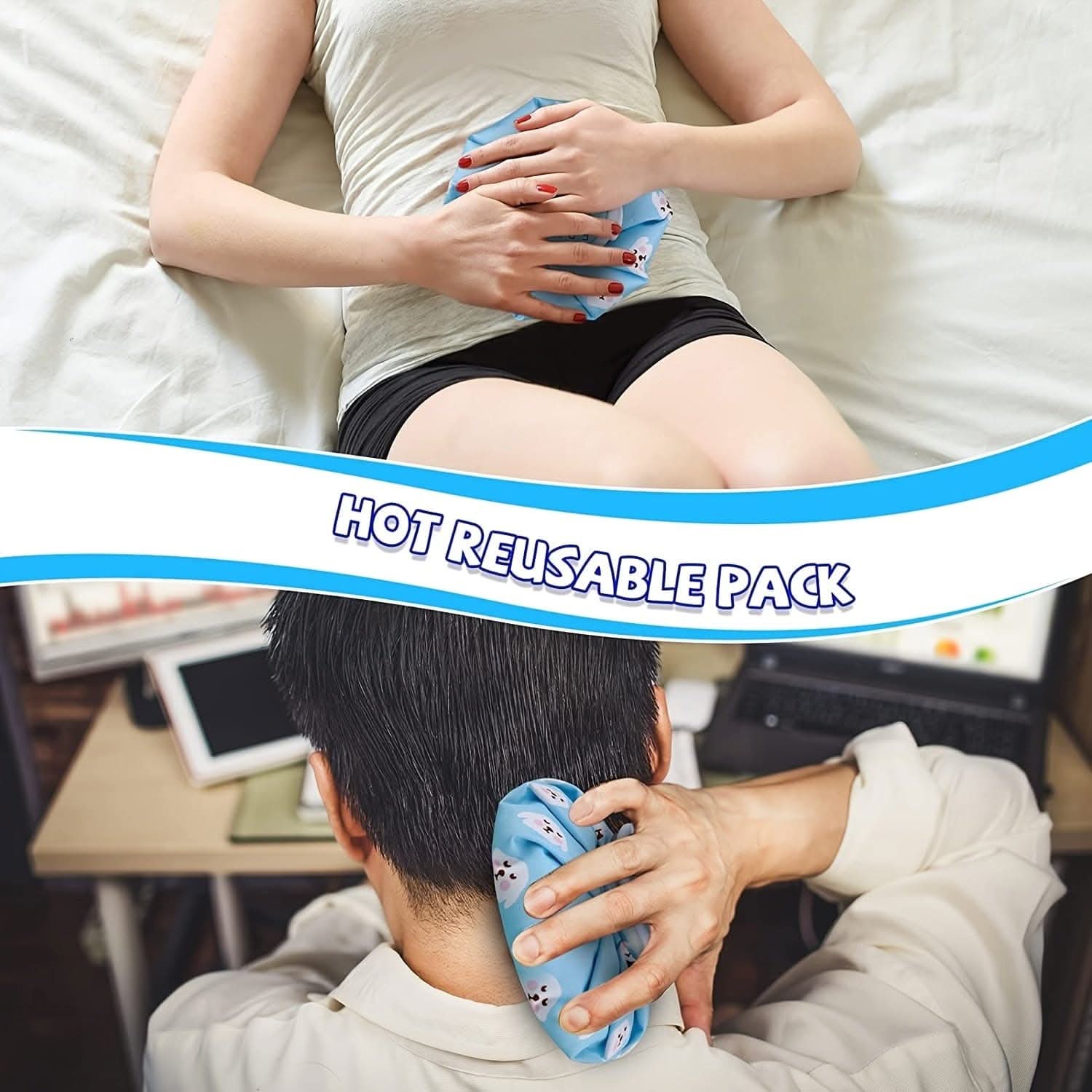 Pain Relief Reusable  Ice Hot Compress Bag
