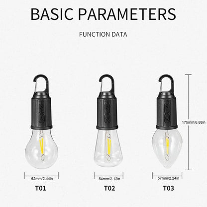 Waterproof LED USB Rechargeable Camping Light Bulb with Hook