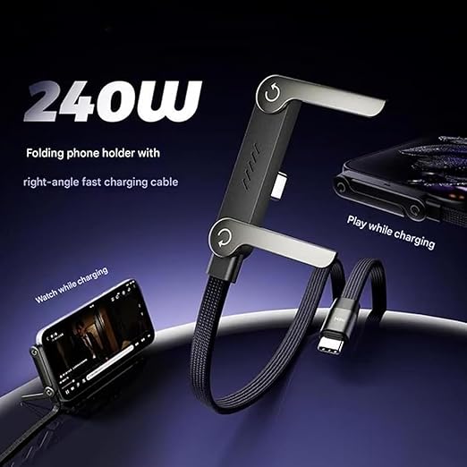 240W Multipurpose Foldable Fast Charging Phone Holder Cable
