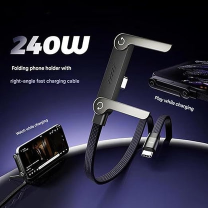 240W Multipurpose Foldable Fast Charging Phone Holder Cable