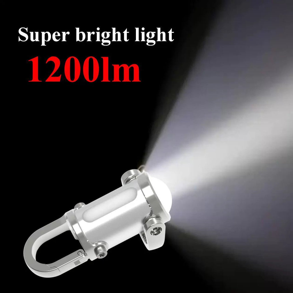 Rechargeable Keychain Light ( 5 Light Modes + Power Bank )