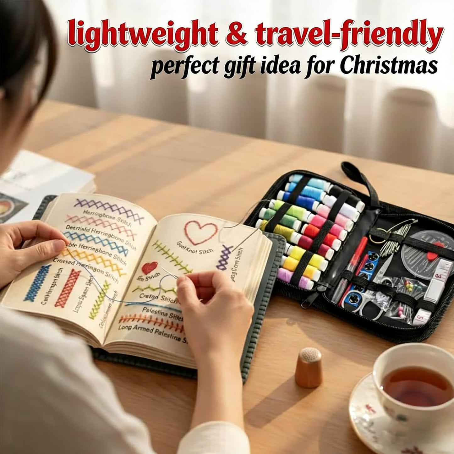 Embroidery Stitch book 143 different stitches (with free sewing kit 🧵)