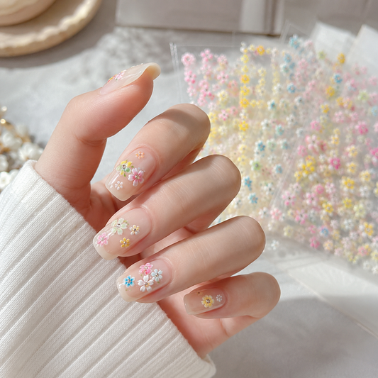 3D Floral Nail Art Stickers