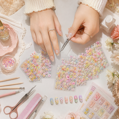 3D Floral Nail Art Stickers