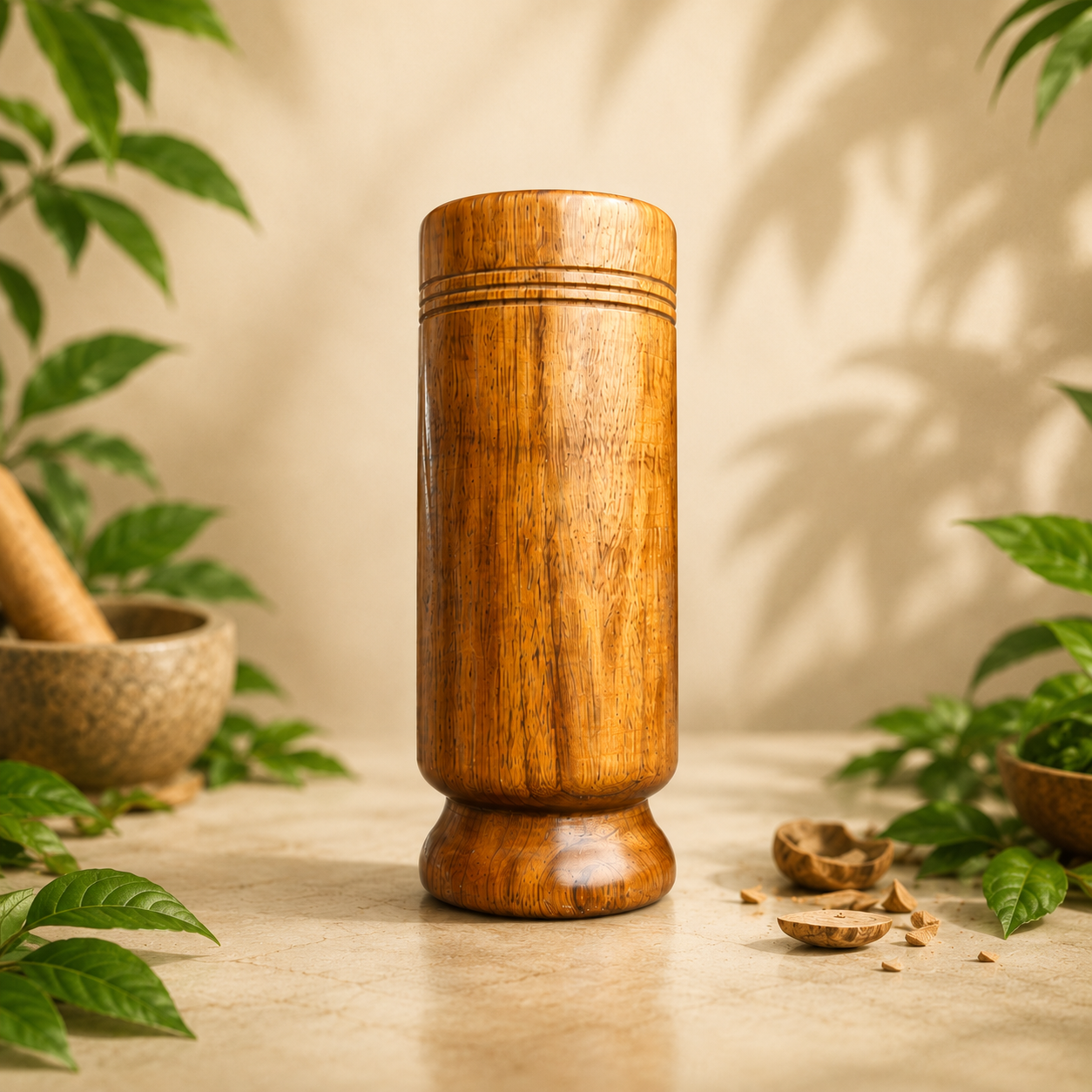 🌿 Vijaysar Wooden Sugar Control Glass ✨