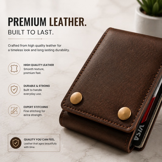 Premium Leather Smart Card Wallet