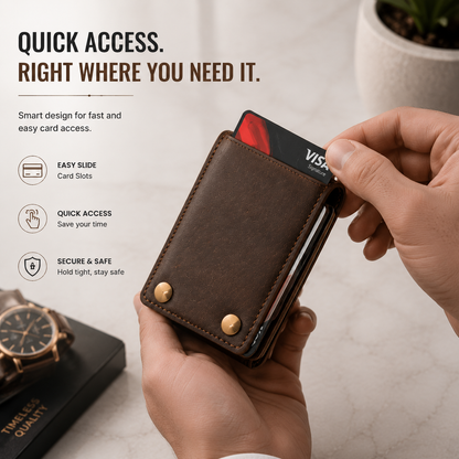 Premium Leather Smart Card Wallet