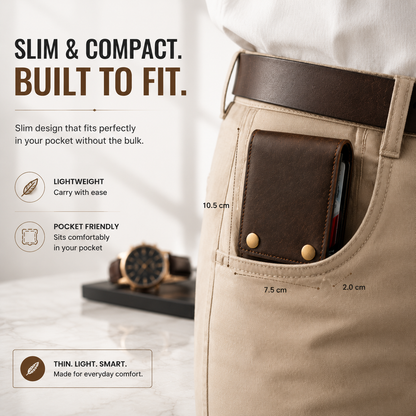 Premium Leather Smart Card Wallet