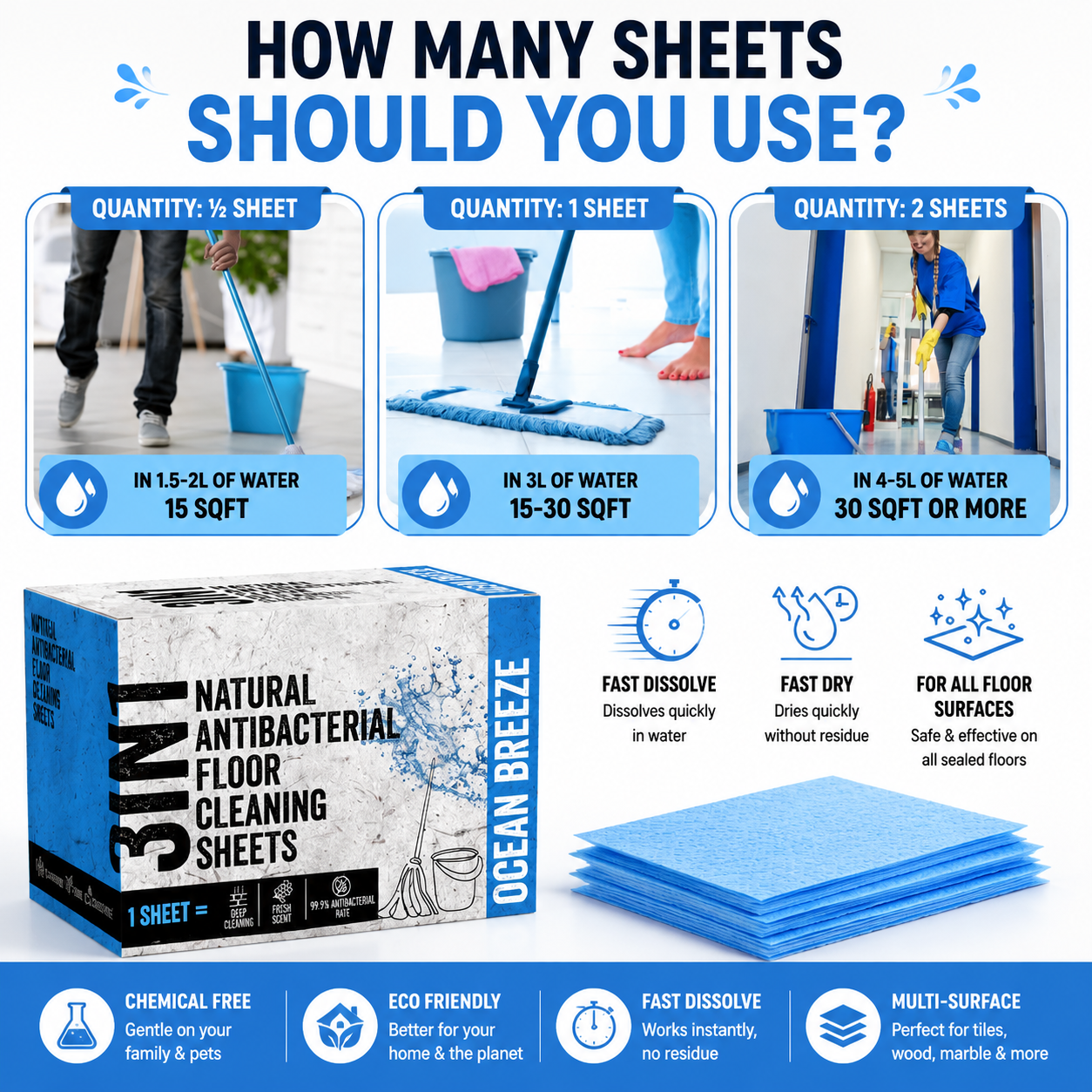 🏠 Smart Floor Cleaning Sheets – Instant Cleaning Solution