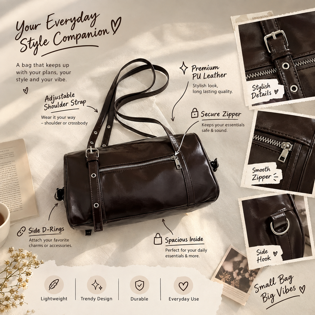 Downtown Veloura Shoulder Bag