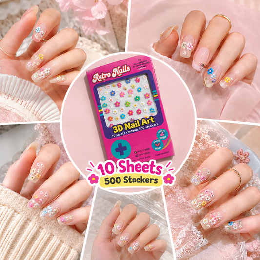 3D Floral Nail Art Stickers