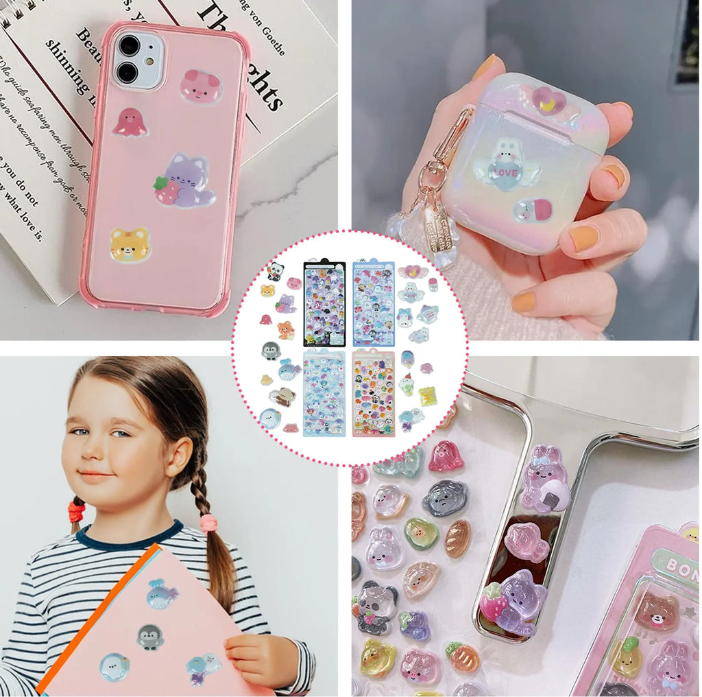 3D Puffy Stickers 🌈 | Cute & Colorful Decoration Magic ✨