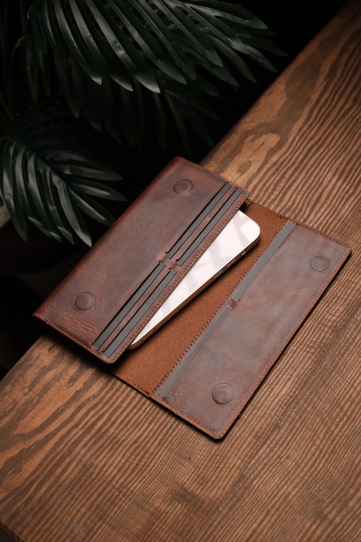 Turkish Style Handmade Leather Phone Wallet ( PURE LEATHER )