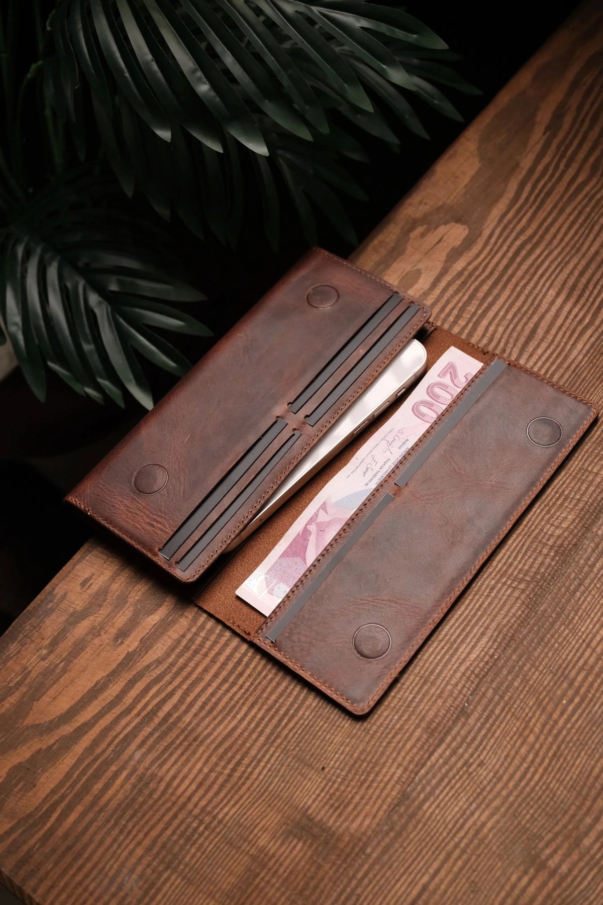 Turkish Style Handmade Leather Phone Wallet ( PURE LEATHER )
