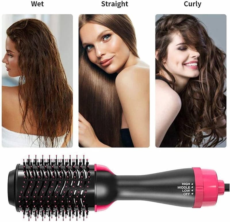 Hot Hair Dryer Air Brush Straightener