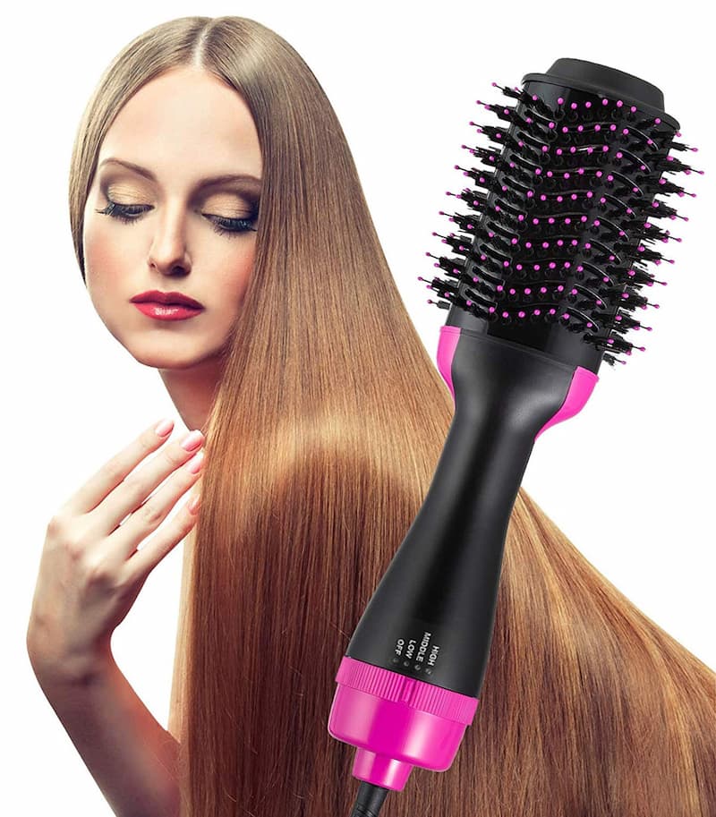 Hot Hair Dryer Air Brush Straightener