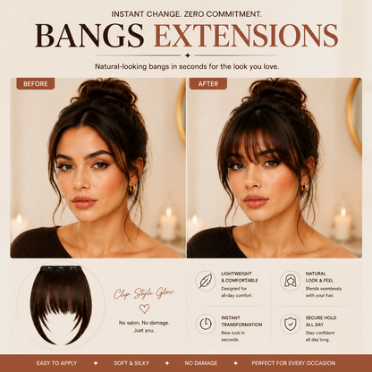 Clip-In Curtain Bangs Hair Topper