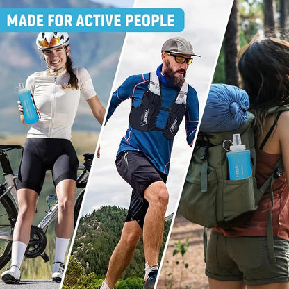 ROCKBROS collapsible soft flask water bottle