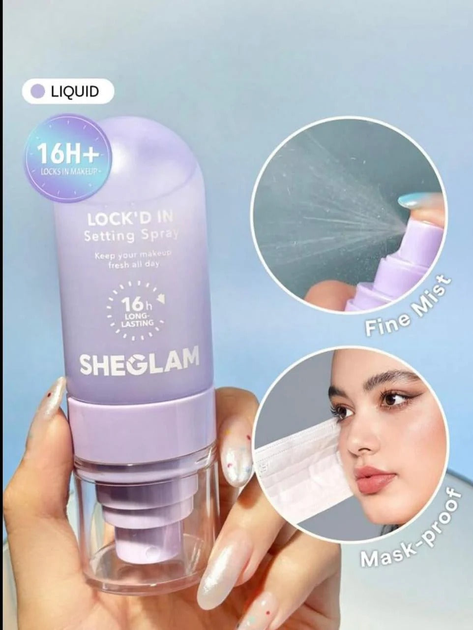 100% Original SHEGLAM  Lock'd In Setting Spray