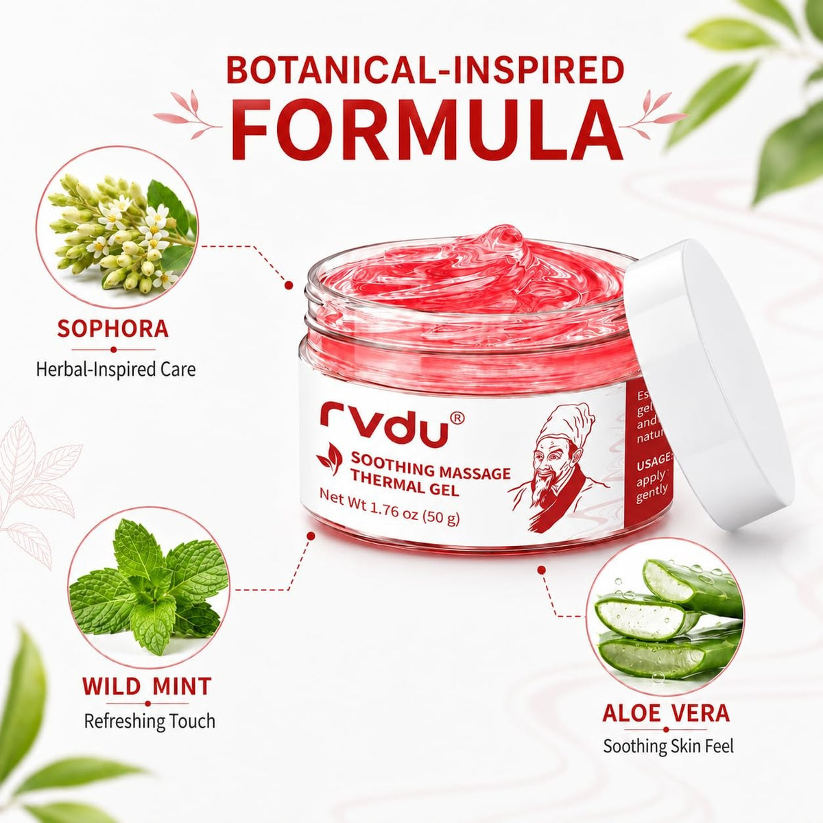 RVDU Warming Herbal Massage Gel