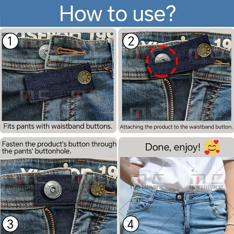 Adjustable Denim Waist Extender For Men and Women